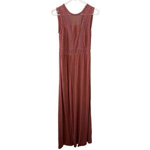 H&M pink lace sleeveless maxi dress semi formal summer dress comfortable